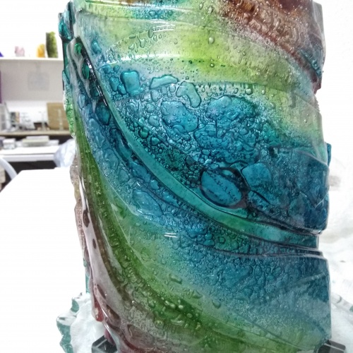 Lampara vidrio fundido