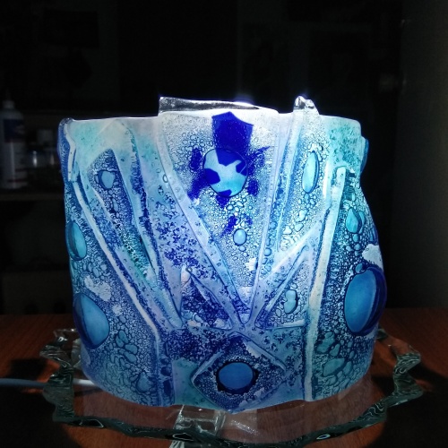 Lampara vidrio fundido